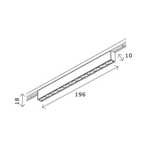 Магнитный трековый светильник SUPER5, LED, 3000K, 10W, Черный (ST LUCE, ST666.436.10) - Amppa.ru