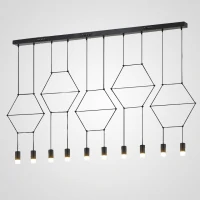 Подвесной светильник Via Wireflow polyhedral 0331 Lineal Pendant Light (ImperiumLoft, 74888-22)