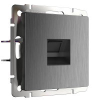 W1181004/ Электроустановочные изделия - Розетка Ethernet RJ-45 (графит рифленый)