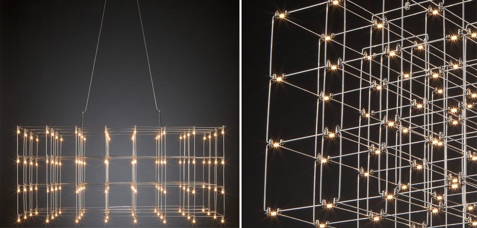 Люстра Quasar Cosmos Square LED pendant light 100/100/100 (ImperiumLoft, 252291-22) - Amppa.ru