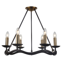 Подвесная люстра Lgo, 6xE14, Бронза (Lussole, GRLSP-0212)