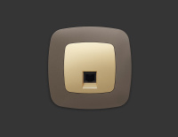 Лицевая панель OMEGA (Шампань) для компьютерной/телефонной розетки RJ-45/RJ-11 QUANT (Ambrella Volt, OP6120)