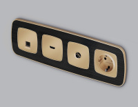 Лицевая панель OMEGA (Шампань) для TV розетки QUANT (Ambrella Volt, OP6130)